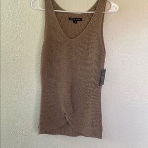 Boston Proper Tan Knotted Tank Top size small